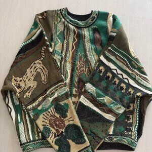 Kapital Bone Knit Sweater, Green